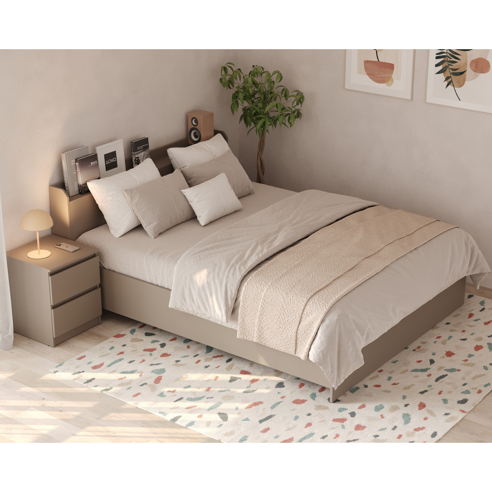 Ліжко двоспальне MebelStar Нео 160x200 см Кашемір (MBS-1134)