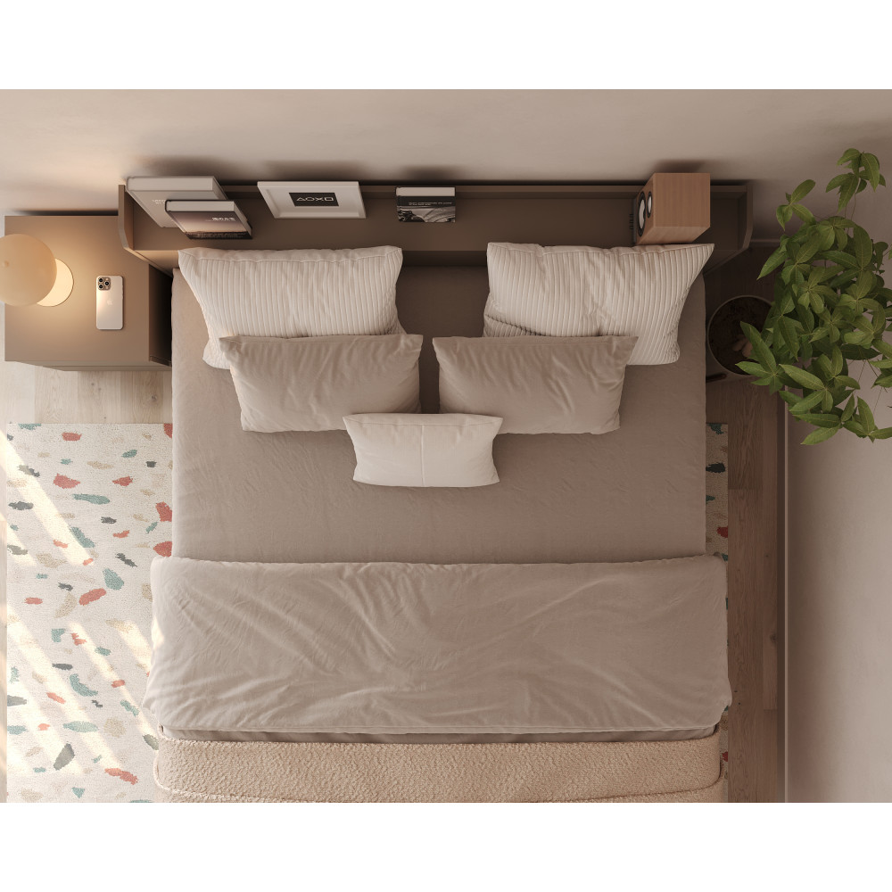 Ліжко двоспальне MebelStar Нео 160x200 см Кашемір (MBS-1134)