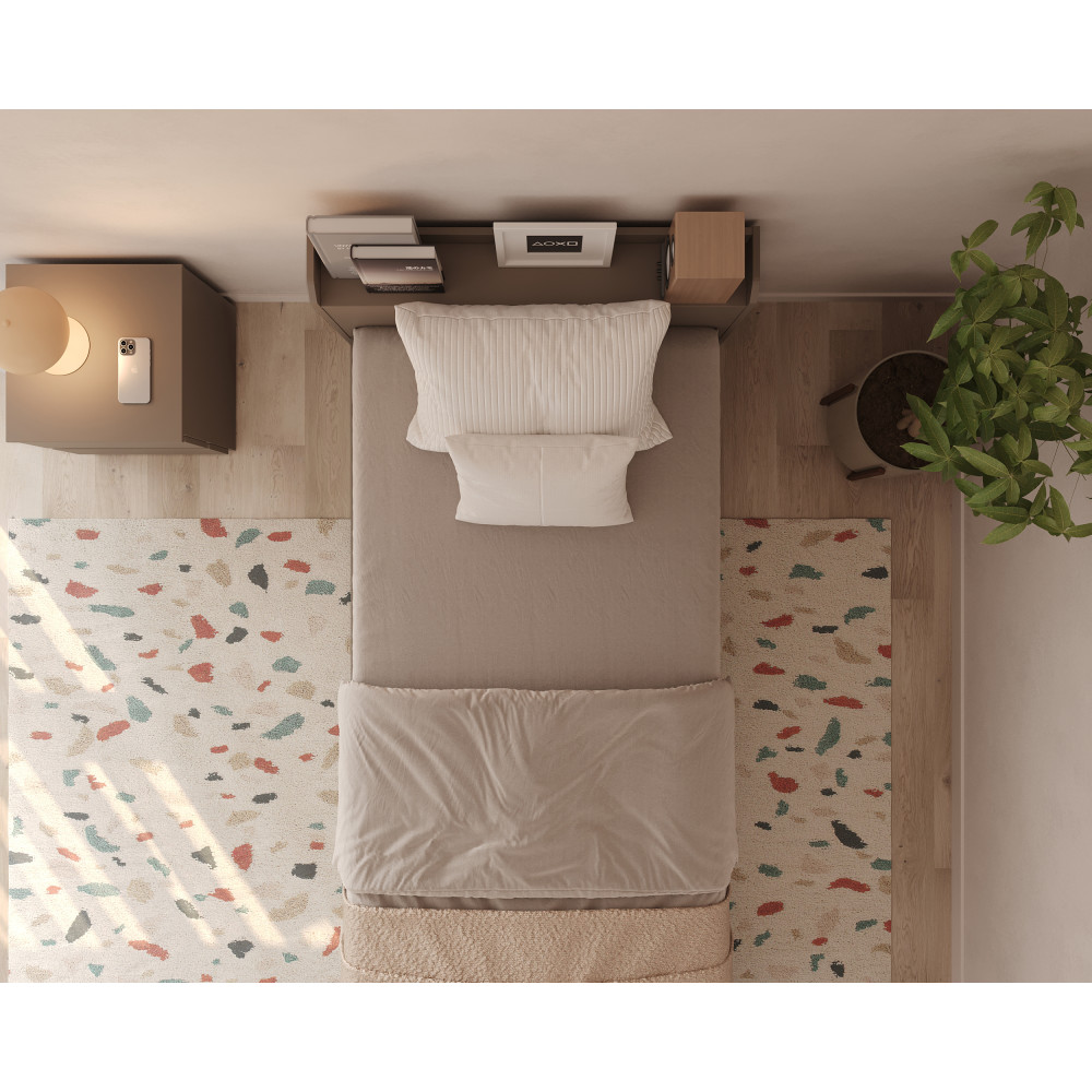 Ліжко односпальне MebelStar Нео 90x200 см Кашемір (MBS-1144)