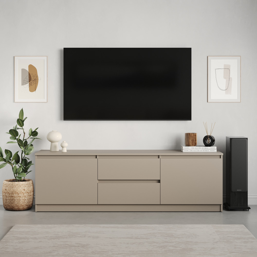 Тумба под телевизор MebelStar Нео 2Ш2Д 150x43x53 см Кашемир (MBS-1254)