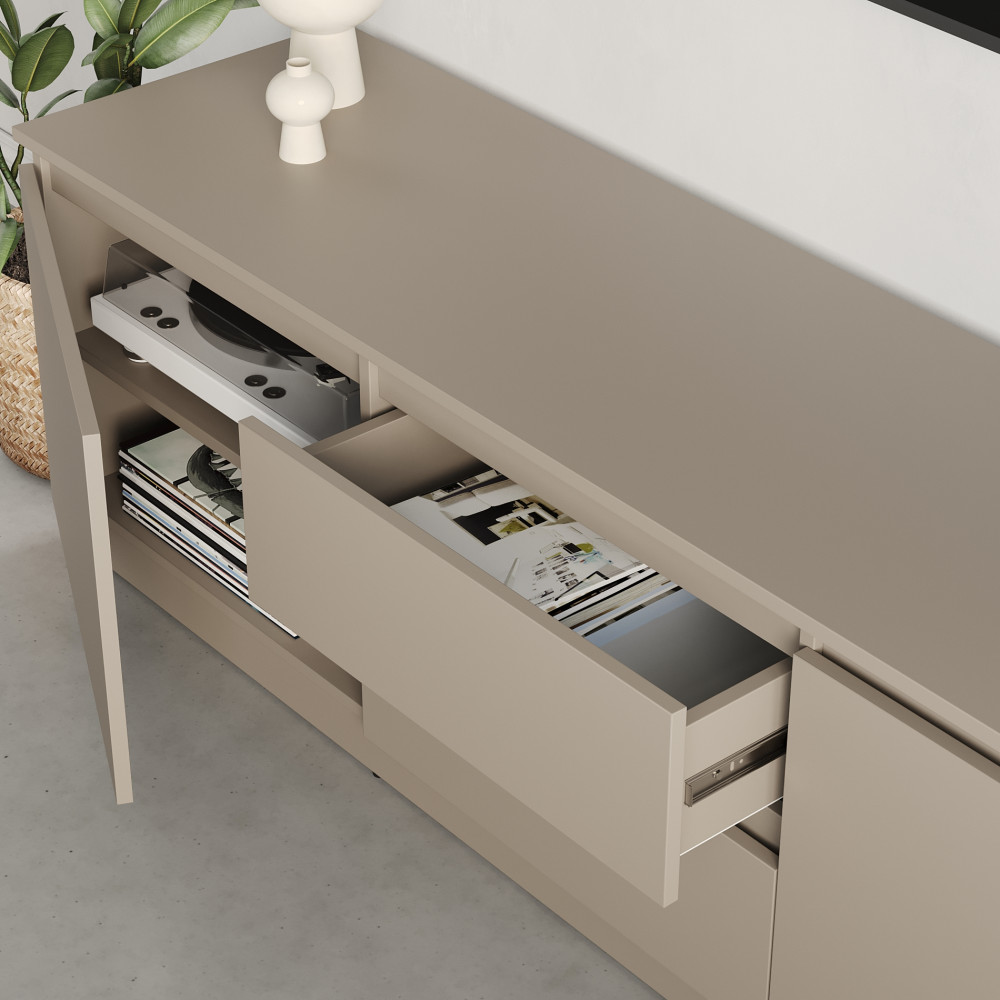 Тумба под телевизор MebelStar Нео 2Ш2Д 150x43x53 см Кашемир (MBS-1254)