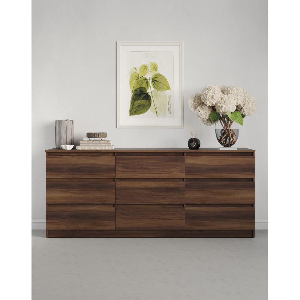 Комод в гостиную MebelStar Нео 9Ш 180x43x75,5 см Дуб янтарный (MBS-1324)