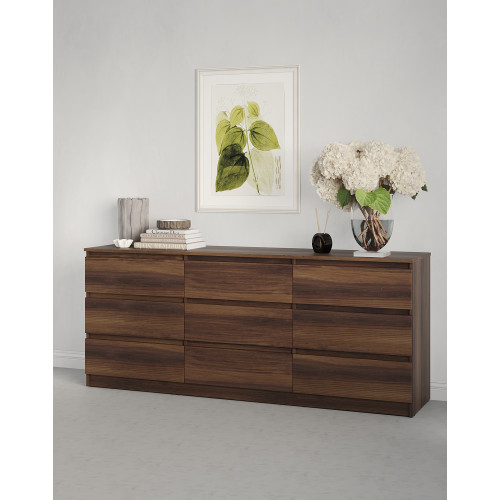 Комод в гостиную MebelStar Нео 9Ш 180x43x75,5 см Дуб янтарный (MBS-1324)