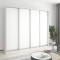 MebelStar Four-door wardrobe Standard AL 4DSP Alaska white, 240x60x210 cm (MBS-12197)