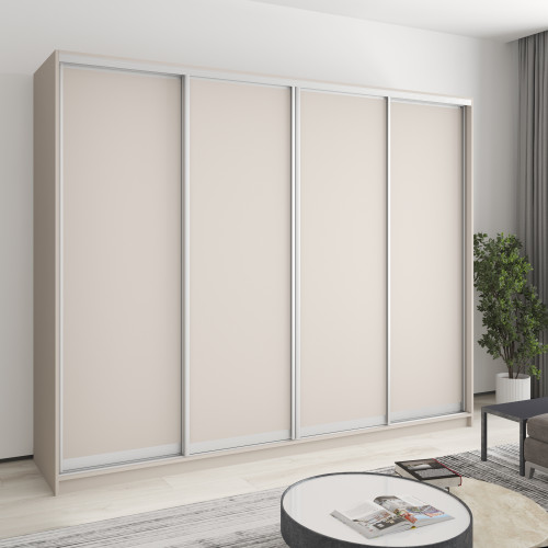 Шкаф-купе четырехдверный MebelStar Стандарт AL 4ДСП 260x60x210 см Кашемир (MBS-12207)