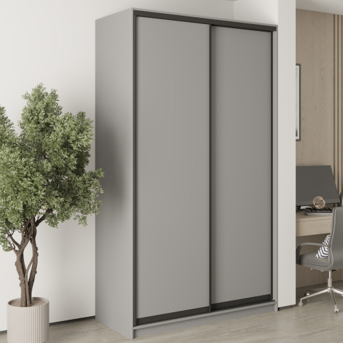 MebelStar Two-door wardrobe Standard BG 2DSP Gray mouse, 140x45x240 cm (MBS-10007)