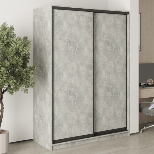 Шкаф-купе двухдверный MebelStar Стандарт BG 2ДСП 150x60x210 см Бетон (MBS-10917)