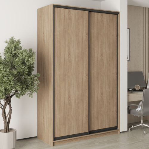 MebelStar Two-door wardrobe Standard BG 2DSP Sonoma Oak, 150x45x240 cm (MBS-10017)