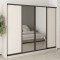 MebelStar Four-door wardrobe Standard BG 2DSP/2 Mirrors Cashmere, 260x60x210 cm (MBS-11847)