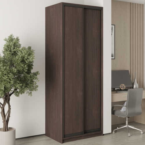 MebelStar Two-door wardrobe Uni BG 2DSP Ristreto Oak, 90x60x240 cm (MBS-10467)