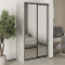 MebelStar Two-door wardrobe Standard BG 2 Mirrors Concrete, 110x60x210 cm (MBS-11237)