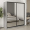 MebelStar Two-door wardrobe Uni BG 2 Mirrors Gray mouse, 180x60x210 cm (MBS-11447)