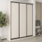 MebelStar Three-door wardrobe Uni BG 3DSP Cashmere, 180x45x240 cm (MBS-8169)