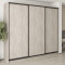 MebelStar Three-door wardrobe Combo BG 3DSP Alaska gray, 270x60x240 cm (MBS-9527)