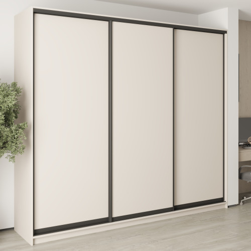 MebelStar Three-door wardrobe Combo BG 3DSP Cashmere, 270x45x240 cm (MBS-9477)