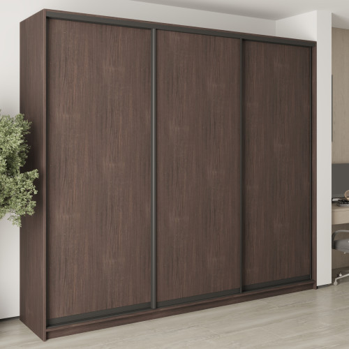 MebelStar Three-door wardrobe Combo BG 3DSP Ristreto oak, 270x45x240 cm (MBS-9537)