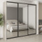 MebelStar Three-door wardrobe Uni BG 3 Mirrors Alaska gray, 250x60x240 cm (MBS-7869)