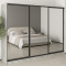 MebelStar Three-door wardrobe Combo BG 3 Mirrors Concrete, 270x45x210 cm (MBS-9317)