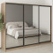 MebelStar Three-door wardrobe Combo BG 3 Mirrors Sonoma oak, 270x45x210 cm (MBS-9277)