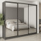 MebelStar Three-door wardrobe Combo BG 3 Mirrors Anthracite, 270x60x240 cm (MBS-9807)