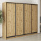 MebelStar Four-door wardrobe Combo BG 4DSP Tahoe Oak, 240x45x210 cm (MBS-12017)