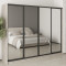 MebelStar Four-door wardrobe Standard BG 4 Mirrors Alaska gray, 260x60x210 cm (MBS-11887)