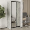 MebelStar Two-door wardrobe Uni BG DSP/Mirror Concrete, 90x60x210 cm (MBS-11367)