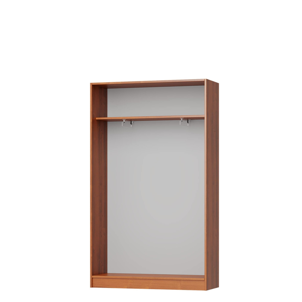 Шкаф-купе двухдверный MebelStar Уни AL ДСП/Зеркало 120x45x210 см Аляска белый (MBS-2603)