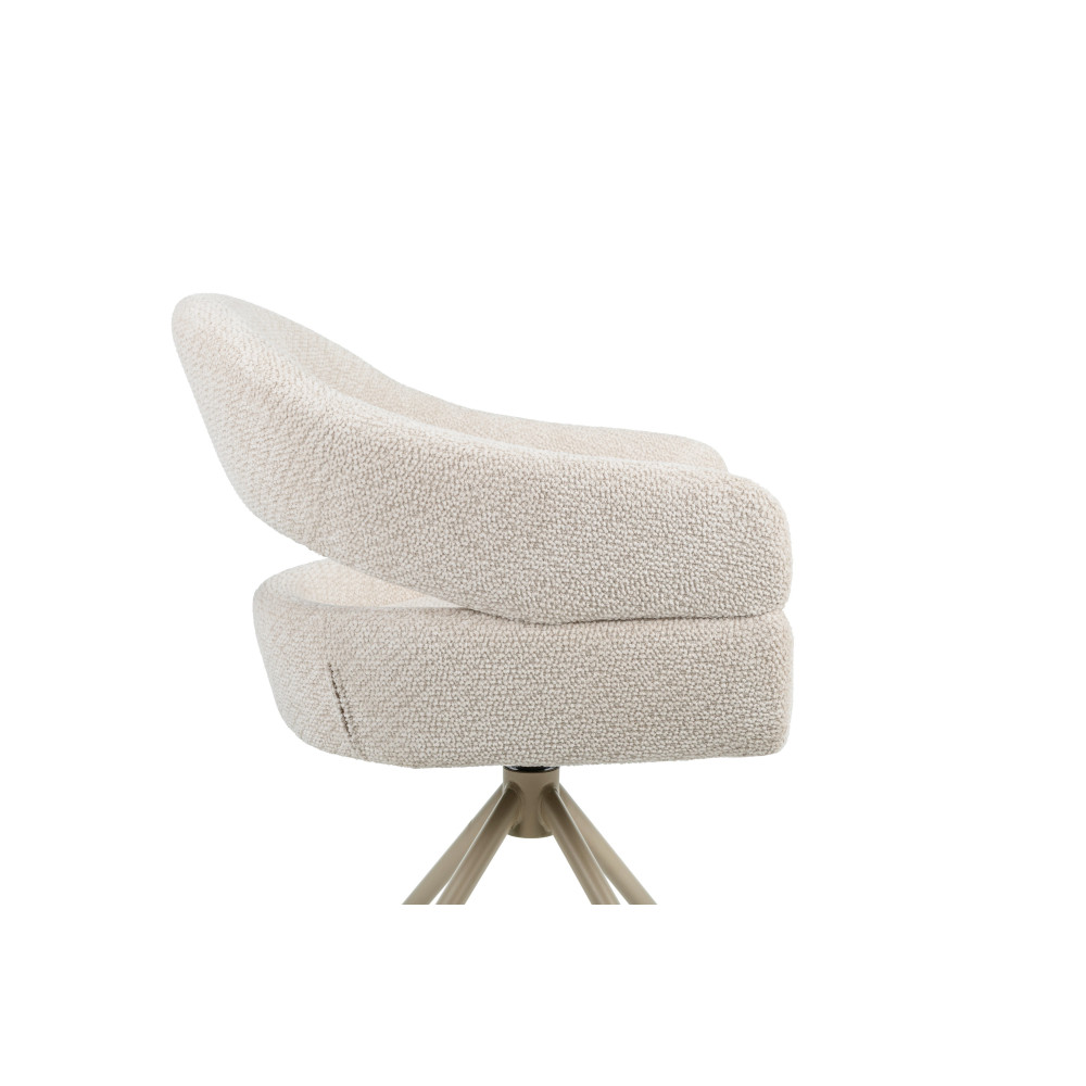 Стул поворотный Vetro R-180 Молочное облако/Капучино (VTR-1163)