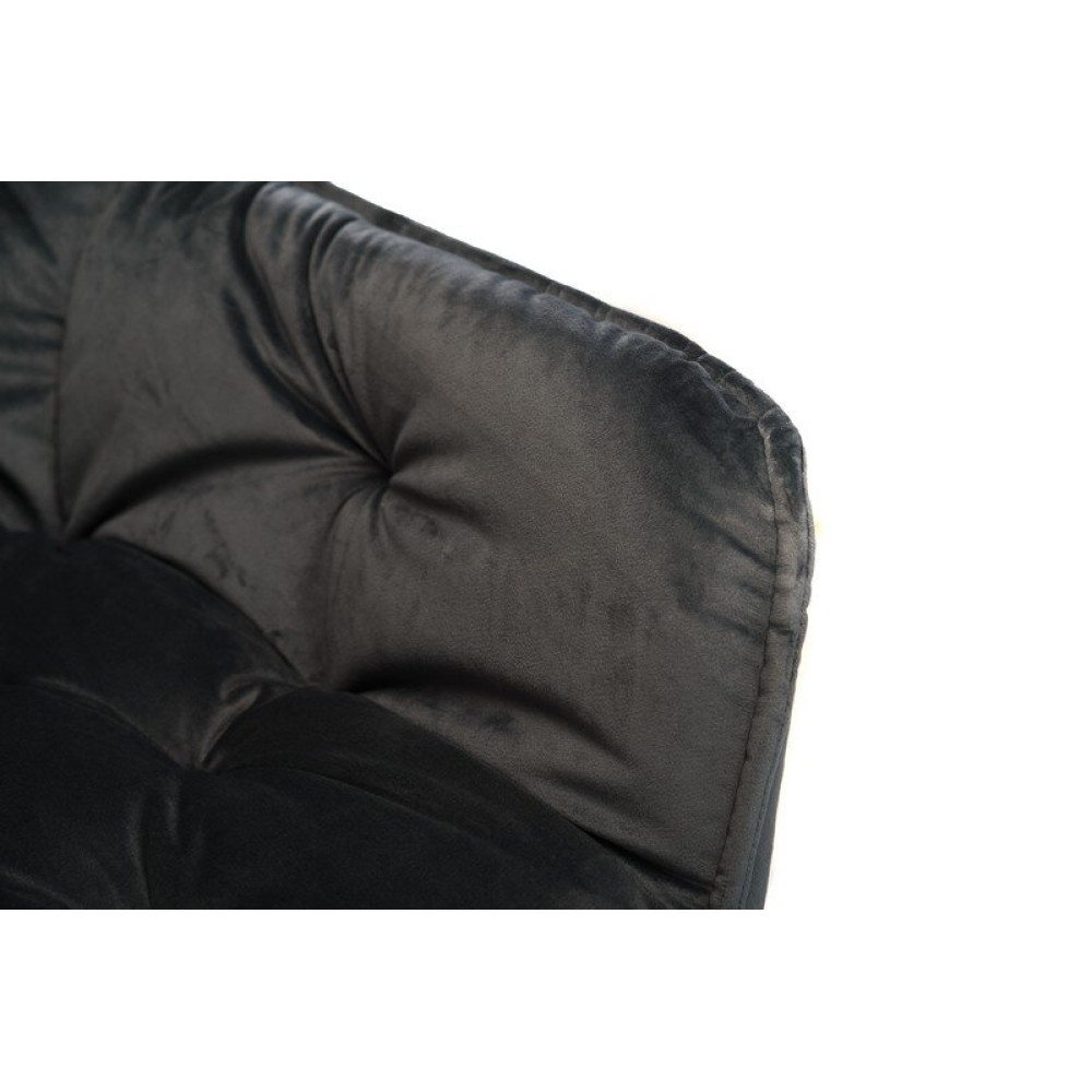 Стул кухонный Vetro M-65 Серый велюр/Черный (VTR-1081)