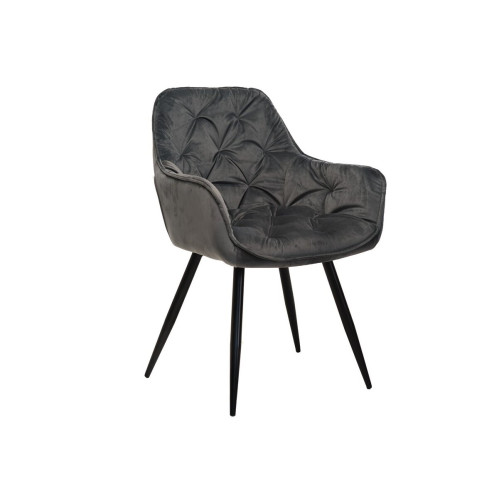 Стілець кухонний Vetro M-65 Сірий велюр/Чорний (VTR-1081)