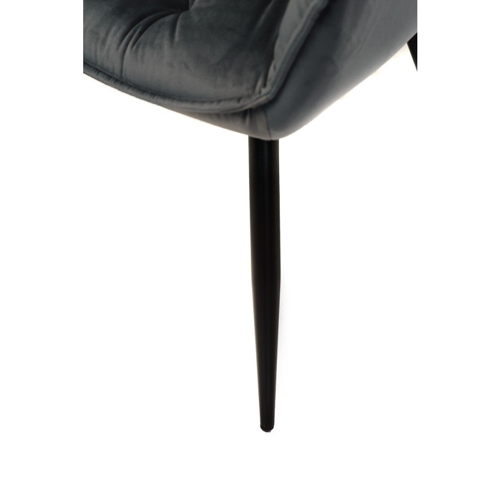 Стул кухонный Vetro M-65 Серый велюр/Черный (VTR-1081)