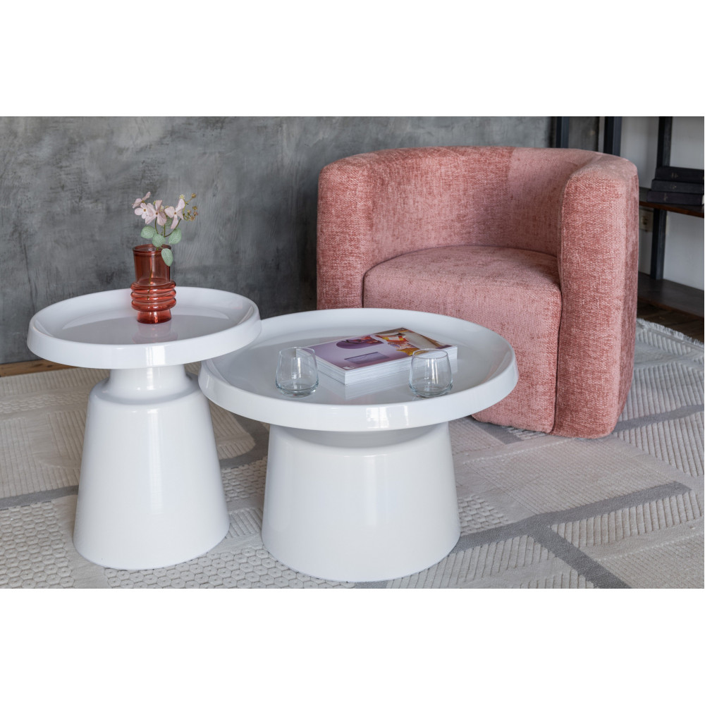 Комплект журнальных столов Vetro CT-45 Бенито Белый (VTR-1184)