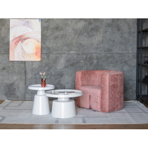 Комплект журнальных столов Vetro CT-45 Бенито Белый (VTR-1184)