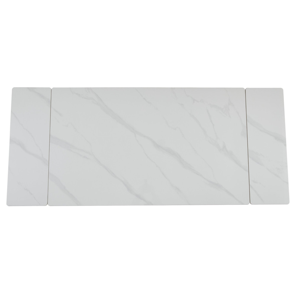 Обеденный керамический стол Vetro TM-98 Белый мрамор/Черный (VTR-1226)