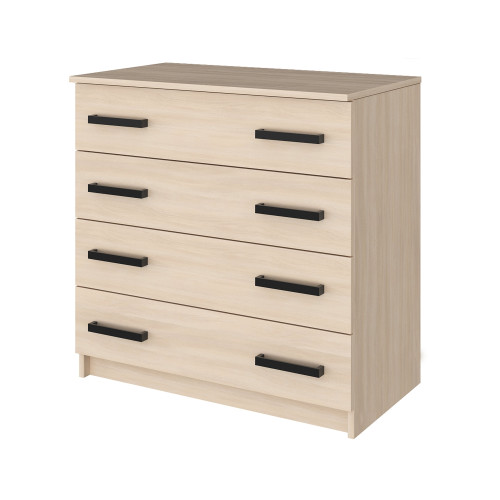 Комод в спальню MebelStar 4 ящика 80x45x80 см Дуб молочный (MBS-1035)