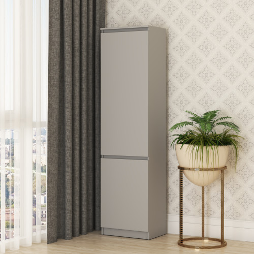 Пенал закрытый MebelStar Нео 2Д 50x35x190 см Серая мышка (MBS-1165)