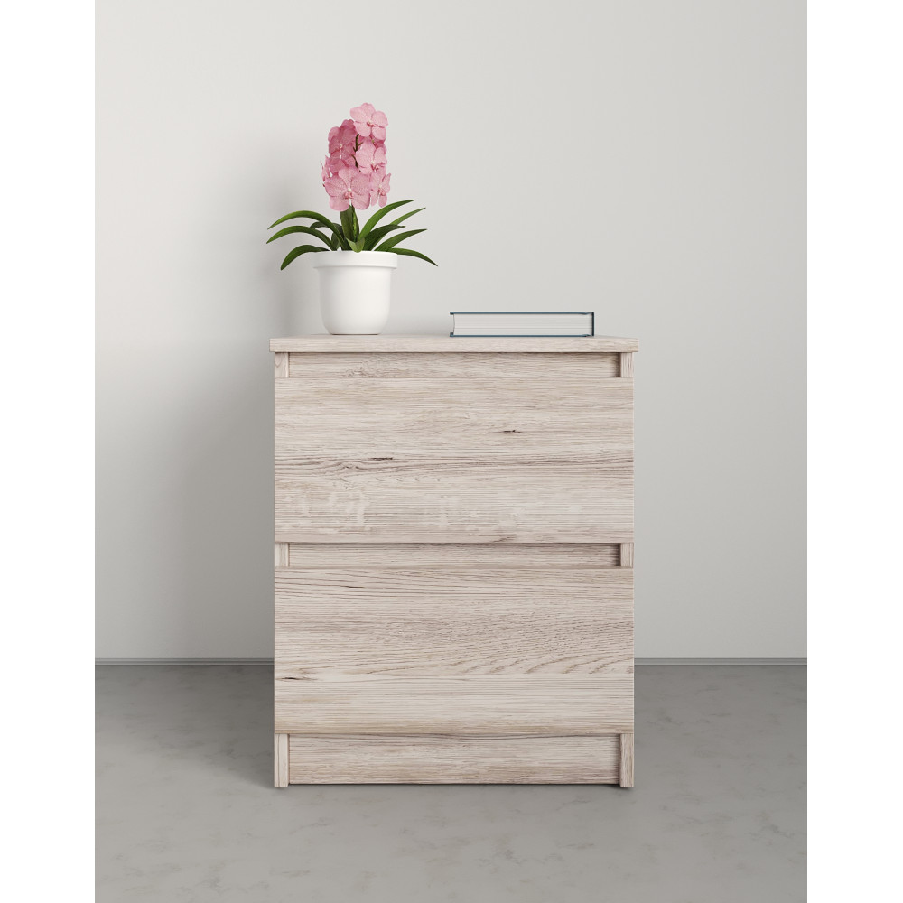 Прикроватная тумба MebelStar Нео 40x43x53 см Аляска серый (MBS-1185)