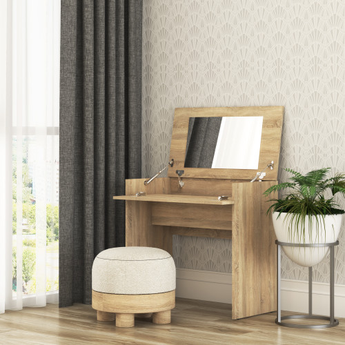 Трюмо с зеркалом в спальню MebelStar Нео 80x43x75,2 см Дуб сонома (MBS-1235)