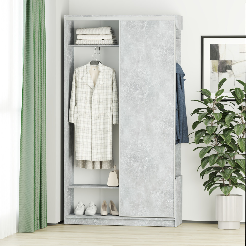 Прихожая MebelStar Линда 120x40x220 см Бетон (MBS-4367)