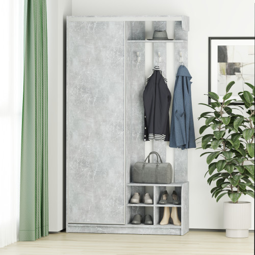 Прихожая MebelStar Линда 120x40x220 см Бетон (MBS-4367)