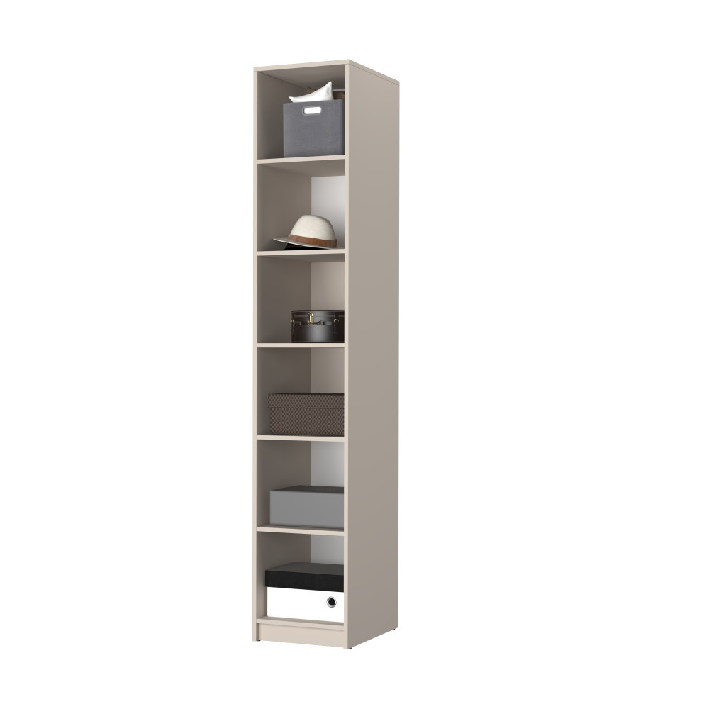 Пенал B з відкритою полицею MebelStar Оскар ДСП 40x52x220 см Дуб рістрето (MBS-6839)