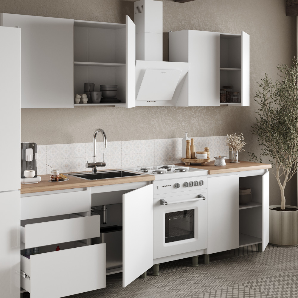 Кухня модульна MebelStar Еко 2 м Аляска білий (MBS-1805)