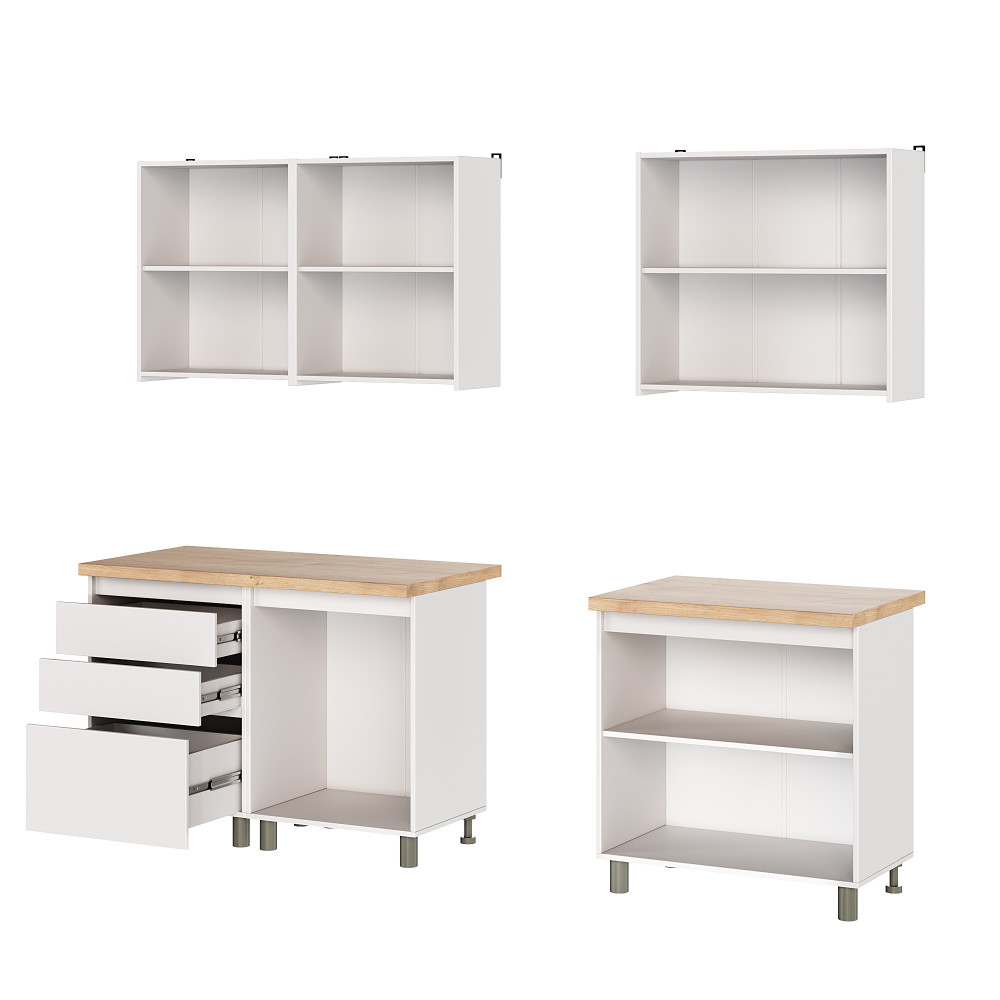 Кухня модульна MebelStar Еко 2 м Аляска білий (MBS-1805)