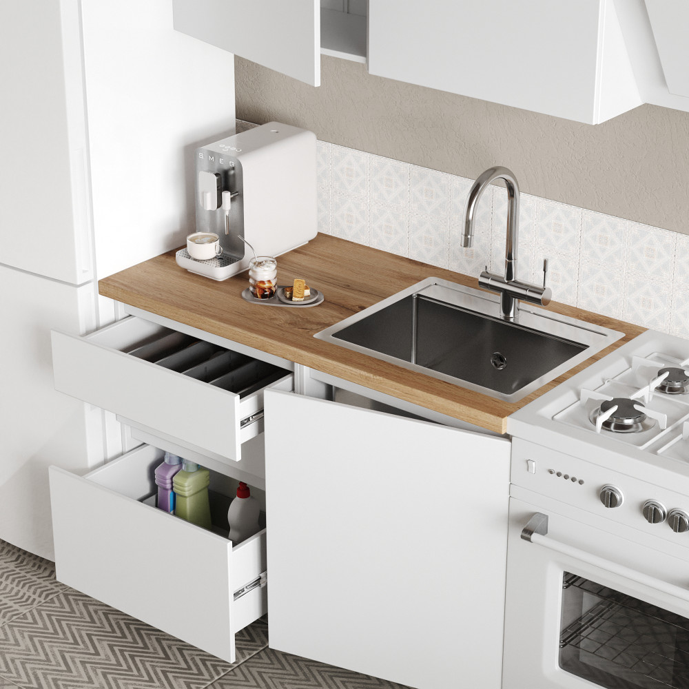 Кухня модульна MebelStar Еко 2 м Аляска білий (MBS-1805)