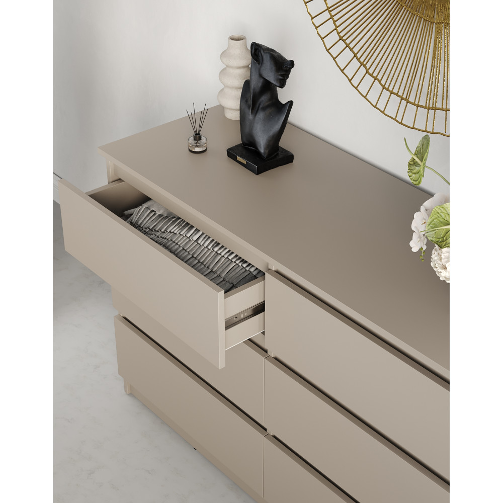 Комод для вещей MebelStar Нео 6Ш 120x43x75,5 см Кашемир (MBS-1085)