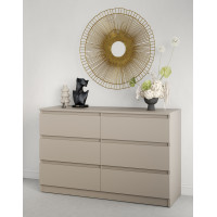 Комод для вещей MebelStar Нео 6Ш 120x43x75,5 см Кашемир (MBS-1085)