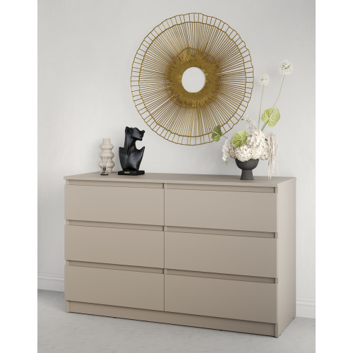 Комод для вещей MebelStar Нео 6Ш 120x43x75,5 см Кашемир (MBS-1085)