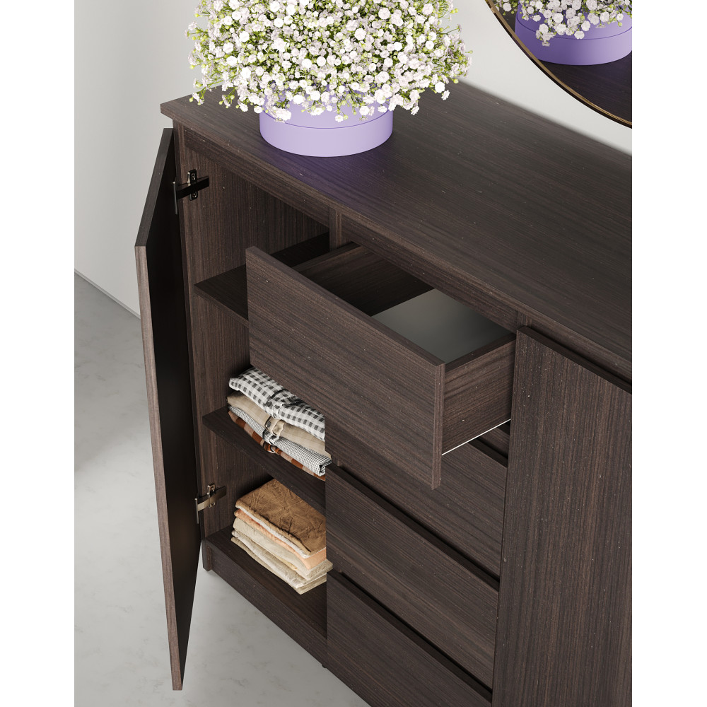 Комод в спальню MebelStar Нео 2Д4Ш 120x43x98 см Дуб ристрето (MBS-1065)