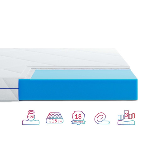 Матрац безпружинний Highfoam Largo Slim New, скрутка 120x200 см (HFM-1002)